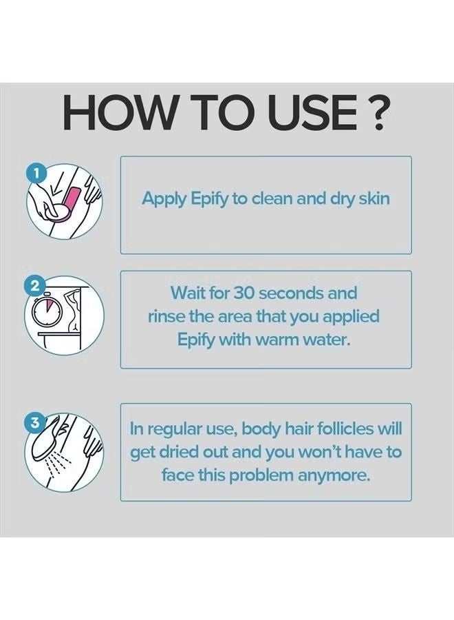 epify by bubbly Epify Hair Removal Cream, 8.45 Fl Oz - Image 4