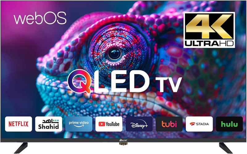 تلفزيون أوسكار بحجم 50 بوصة، دقة 4K عالية الوضوح، ذكي، بنظام تشغيل LG webOS، تصميم بدون إطار، دعم لتقنية HDR10، التحكم الصوتي، واي فاي وبلوتوث، شاشة LED عالية الوضوح بدقة 3840×2160 - OS50QLEDW - Image 1