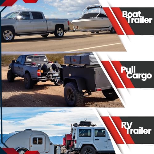 CXRCY Adjustable Trailer Hitch,2.5'' Receiver, 8 inch Drop/Rise,Heavy Duty Aluminum Tow Hitches(2"&2-5/16"Ball),Trailer Max 12500LBS(US patents,No.US012304258B1) - Image 5