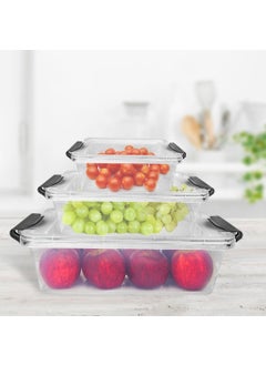 DECOBELLA Triple Storage Container Set Kitchenware  - Image 1