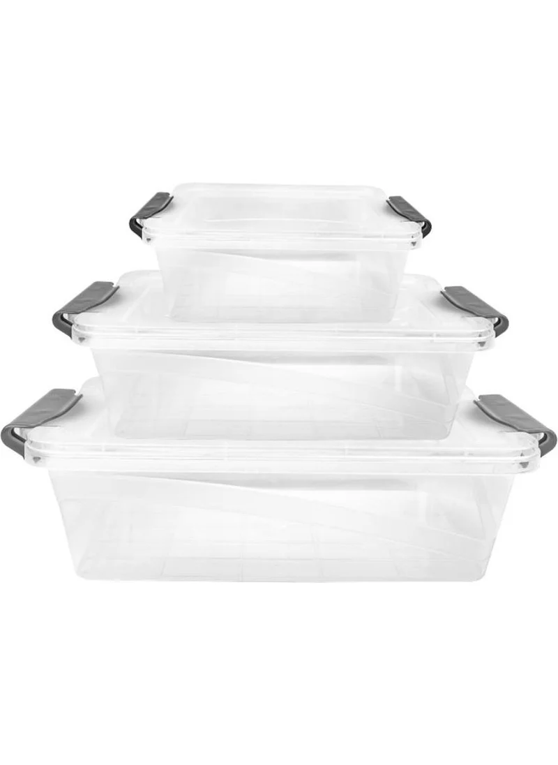 DECOBELLA Triple Storage Container Set Kitchenware