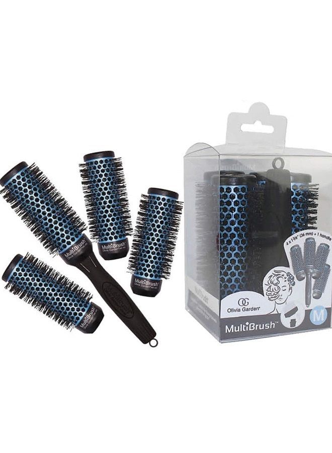 Olivia Garden MultiBrush Detachable Thermal Styling Hair Brush (5-Piece Kit 1 3/8" 36mm) - Image 1