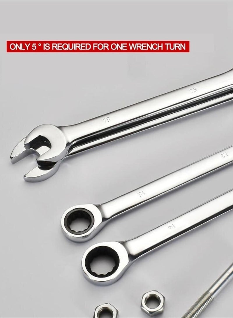 GGOOT Wrench,Spanner Sets Universal Ratchet Wrench 72 Tooth Gear Ring Torque Socket Repair Hardware Tools Multifunctional Anti Slip Durable(10mm) - Image 3