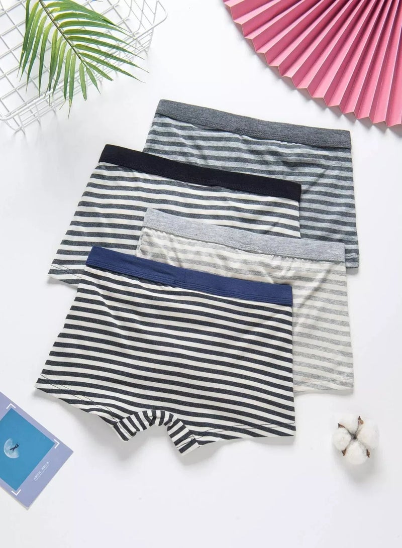 Boys 4pcs Striped Print Boxer Brief - Image 2