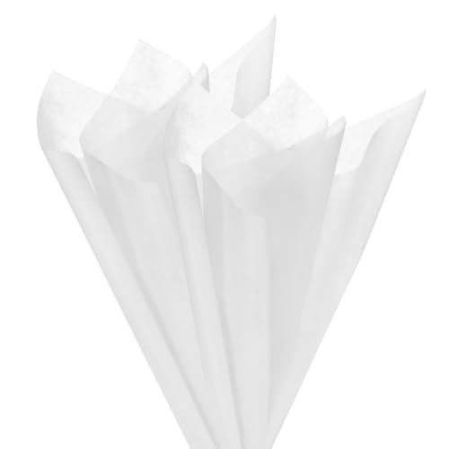 M METERXITY 38-Sheet Korean Cotton Wrapping Flower Paper, 11.8 Inch Waterproof Floral Wrapping Cotton Paper for Bouquets/Gift Packaging [White] - Image 1