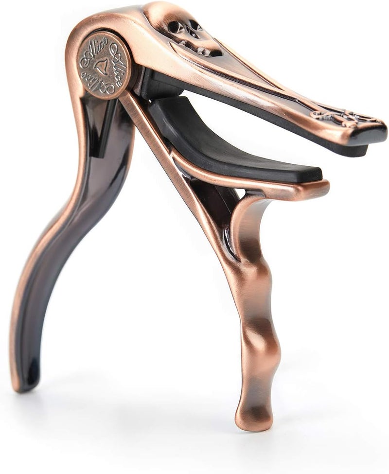 Alice Skull Capo for Guitar - Aluminum Alloy Skeleton Head Guitar Capo for Acoustic Guitar & Electric Guitar (A007H/PB) - Image 1