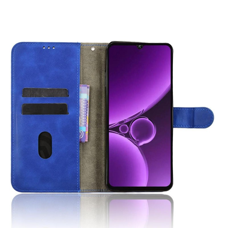 erorex For Oukitel C59 Pro  Feel Magnetic Flip Leather Phone Case(Blue) - Image 4