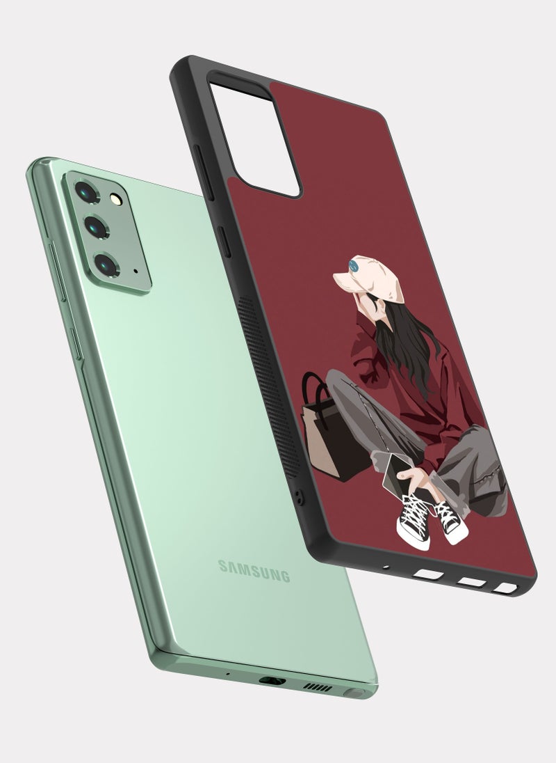 بكسلات كفر سامسونج جالكسي نوت 20 جذاب عنابي - Image 2