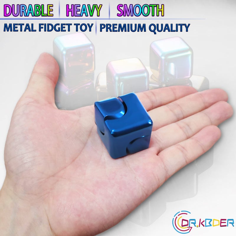 Dr.Kbder Fidget Spinner Toys Cube Adults, Easter Basket Stuffers for Teens Metal EDC Cool Desk Gadgets Office Toys Small Anxiety Figette Sensory Toy, ADHD Tool Fingears Figet Stress Valentine Gift for Boys - Image 3