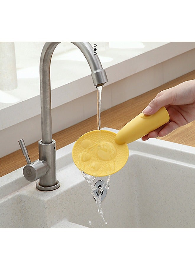 Cat Claw Non Stick Rice Spoon Set, Food Grade PP Standable Rice Scooper, Household Rice Cooker Rice Spoon with Holder Spoon Box (Yellow) - Image 3