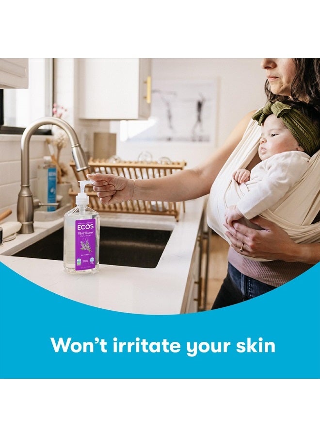 ECOS Hypoallergenic Hand Soap - All Natural pH-Balanced Handwash Soap with Vitamin E - Safe for Sensitive Skin - Lavender - 17 Oz Bottle (6 pack) - Image 4