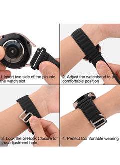 Generic 20mm Stretch Nylon Metal Alpine Loop Woven Strap For Amazfit Bip U Pro / Bip / Bip Lite / Bip S / Bip S Lite / Bip U- Black  - Image 4