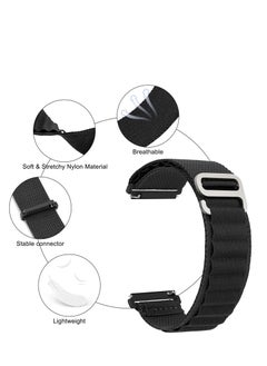Generic 20mm Stretch Nylon Metal Alpine Loop Woven Strap For Amazfit Bip U Pro / Bip / Bip Lite / Bip S / Bip S Lite / Bip U- Black  - Image 2