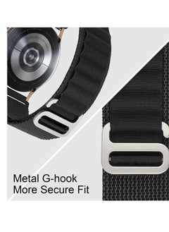 Generic 20mm Stretch Nylon Metal Alpine Loop Woven Strap For Amazfit Bip U Pro / Bip / Bip Lite / Bip S / Bip S Lite / Bip U- Black  - Image 3