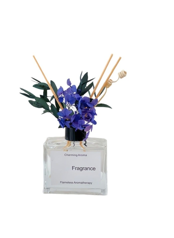 HUANXIN HOME Lime Basil 120ml Flower Reed Diffuser Set Scent Diffuser With Sticks Home Fragrance Flower Diffuser For Home Office Bathroom Shelf 
