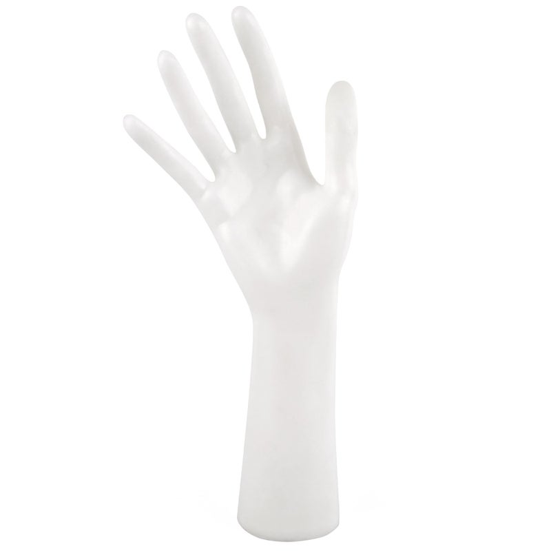 AUEAR Female Mannequin Hand Display for Jewelry Holder Bracelet Necklace Ring Stand White 11x73 1 Pack