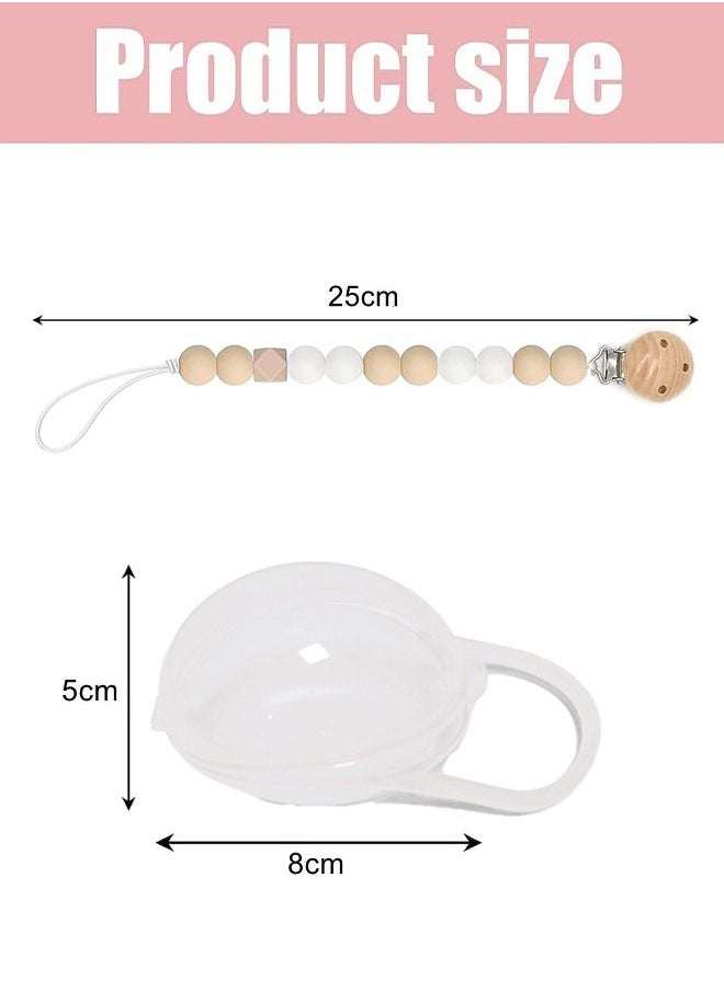 2pcs Wooden Silicone Pacifier Chains with 2pcs Transparent Pacifier Cases - pzsku/Z0BAA523E597098CCF7E9Z/45/_/1693551885/3759ed32-bb30-4e12-8214-b0e1ecd52997