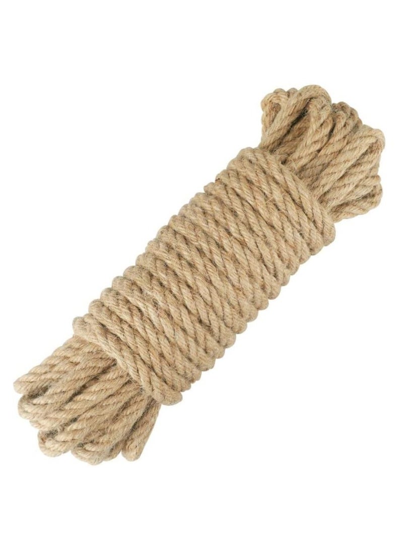 HOME ZONE 10M Jute Rope 8mm Natural Jute Twine Rustic Cord String for DIY Box Packing Wedding Decoration Bundling Wrapping Floristry Arts Crafts - Image 1