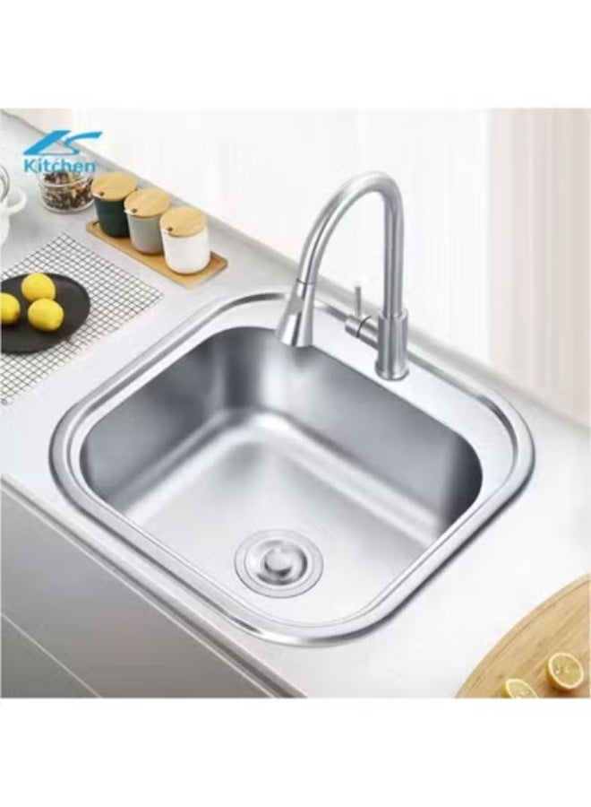 حوض مطبخ (حوض 48*48 فتحة في النص 1 مم) بدون خلاط - Image 3