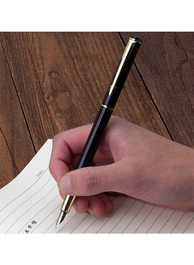 Beyond Fountain Pen Set with Gift Box, Refillable High End Business Signature Pen, 0.5MM Classic Metal Pen for Men and Women Writing (Black) - Image 5