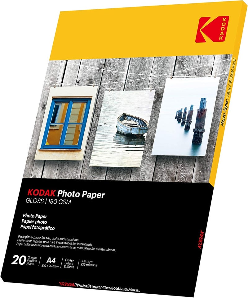 Kodak A4 Photo Paper Glossy 180gsm 225mic (Pack of 20) K5740-512 - Image 2