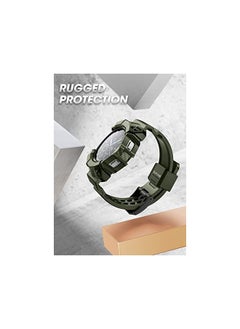 SupCase Custodia per Galaxy Watch 4 [46mm] 2021, Robusta Custodia Protettiva con Cinturini di Ricambio per Galaxy Watch 4 Classic 46mm 2021 (Verde)  - Image 2