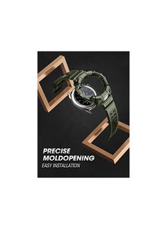 SupCase Custodia per Galaxy Watch 4 [46mm] 2021, Robusta Custodia Protettiva con Cinturini di Ricambio per Galaxy Watch 4 Classic 46mm 2021 (Verde)  - Image 4