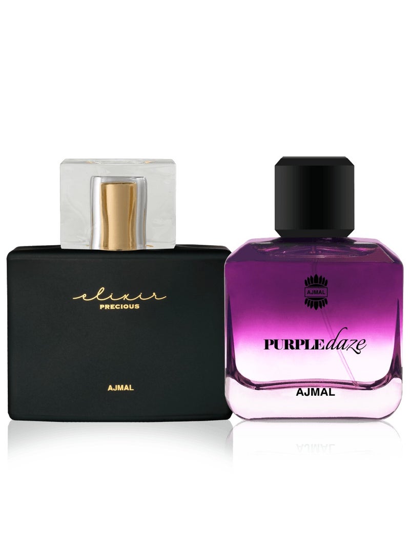 Ajmal Elixir Precious EDP 100ml & Purple Daze - Refined Scent Collection