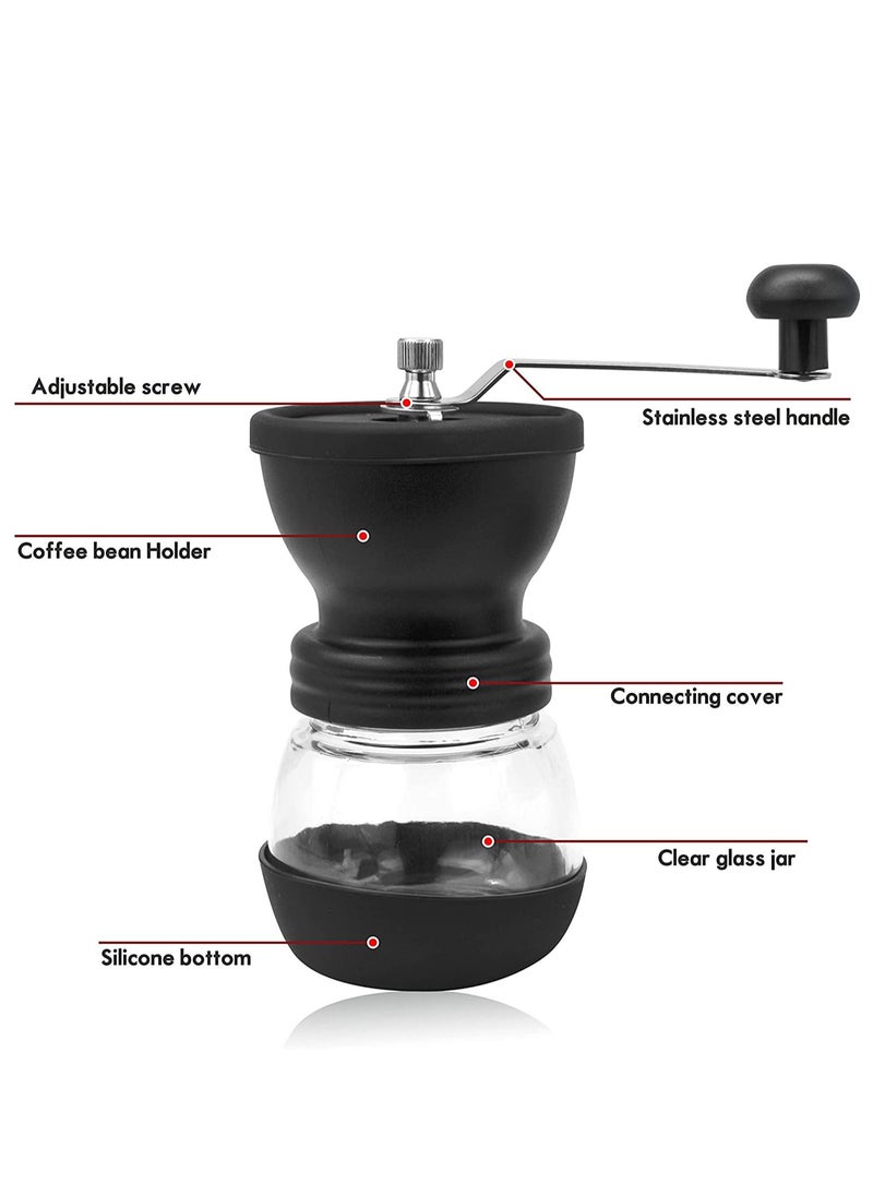 MIBRU - Manual Coffee Bean Grinder Glass Portable With Ergonomic Handle - Image 1
