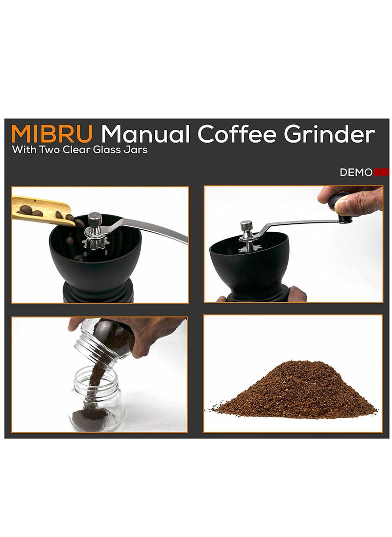 MIBRU - Manual Coffee Bean Grinder Glass Portable With Ergonomic Handle - Image 1