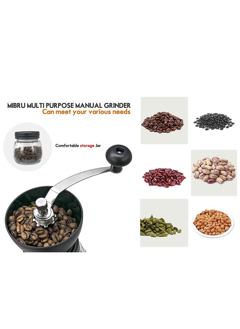 MIBRU - Manual Coffee Bean Grinder Glass Portable With Ergonomic Handle - Image 1