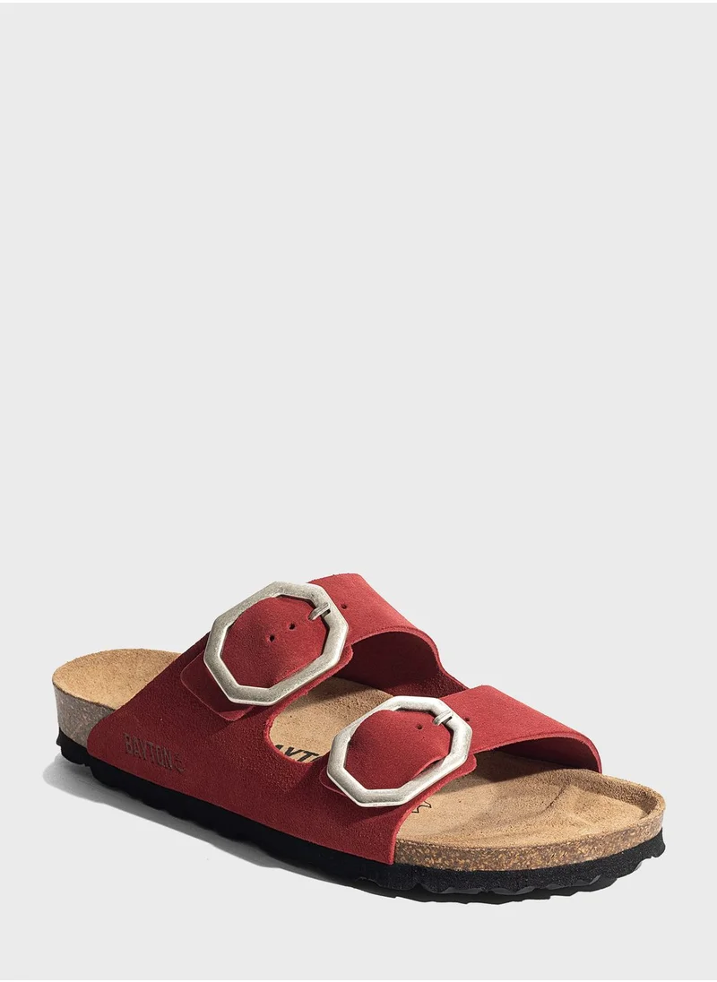 BAYTON Atlas Double Strap Flat Sandals
