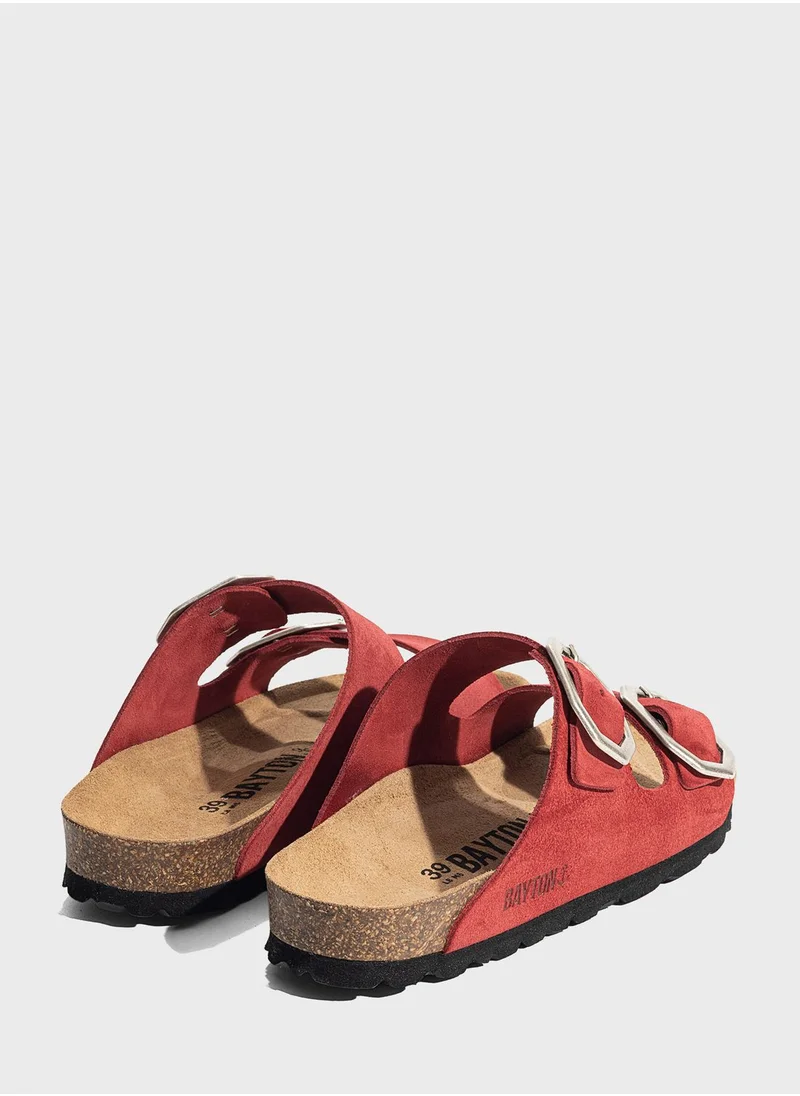 BAYTON Atlas Double Strap Flat Sandals