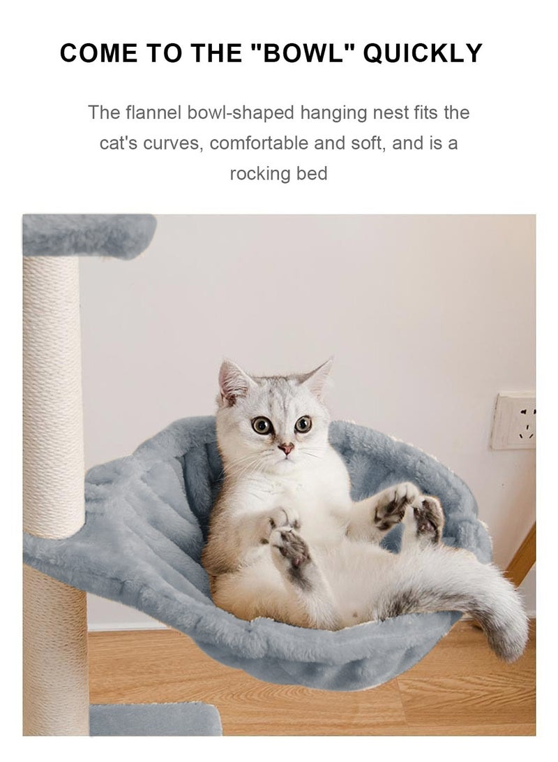 Kidle Cat Tree Cat Climbing Frame Cat Scratching Post Cat House Cat Toys 138*48*34cm - Image 3
