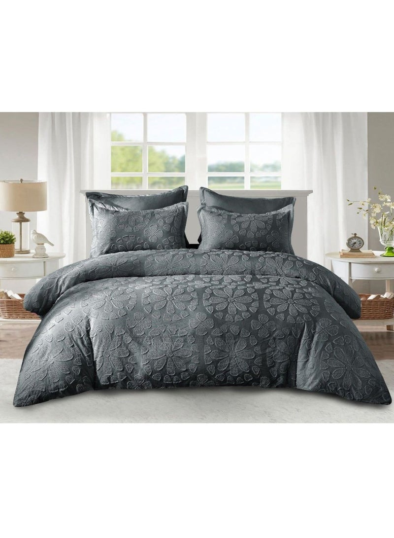 6Pcs Bedding Set Solid Color Luxury Bedding Duvet Cover Set King Size Bed Set King Size Set
