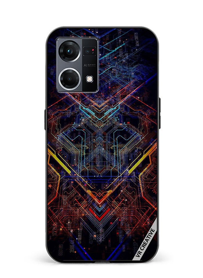 VR CREATIVE Protective Case Cover For Oppo Reno8 4G Design Multicolour - Image 1