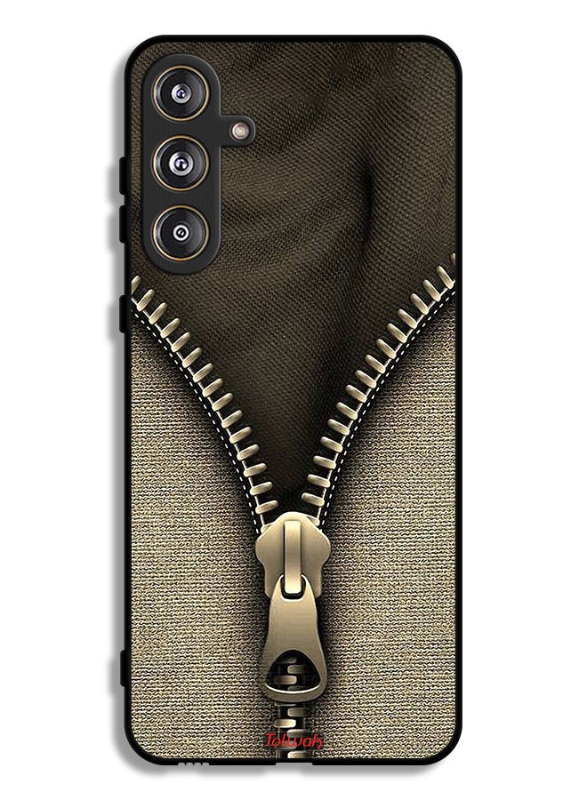 Tolwak Samsung Galaxy M55 5G Protective Case Cover Zip Pattern - Image 1