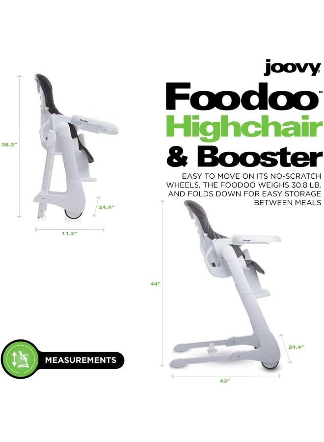 Joovy Foodoo High Chair & Booster Seat, Jet - Image 3