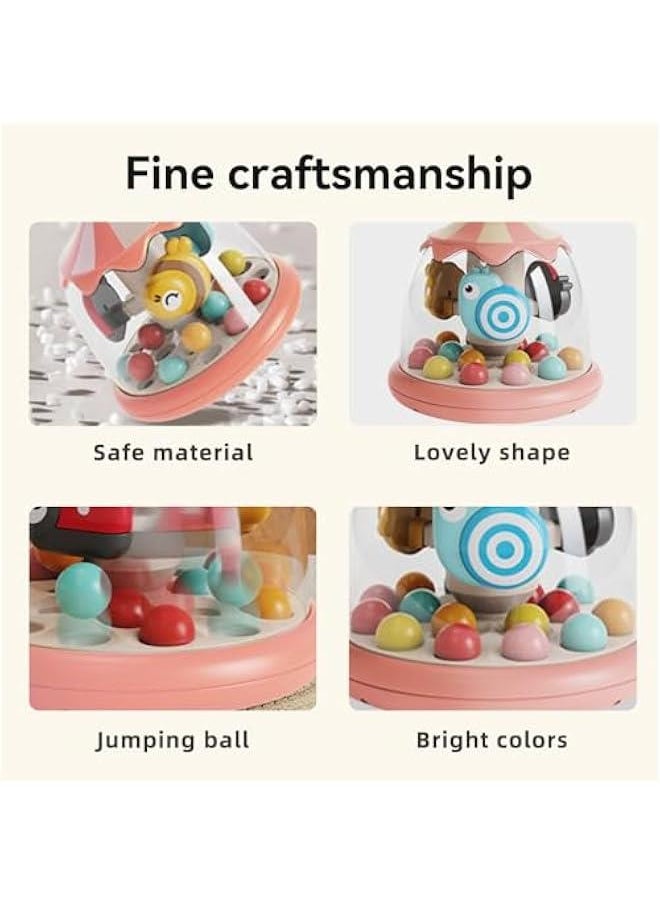 Generic - Pink Baby Toy: Spin, Tumble, and Pop for Infants - Learn Cause and Effect - Colorful Faces - 6 Months Plus - Image 1