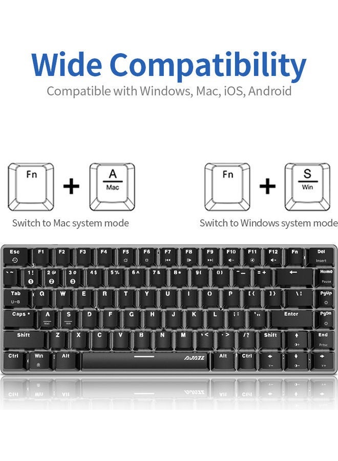 NIBEMINENT 82-Keys PBT Pudding Keycaps for Mechanical Keyboard Black  - Image 4