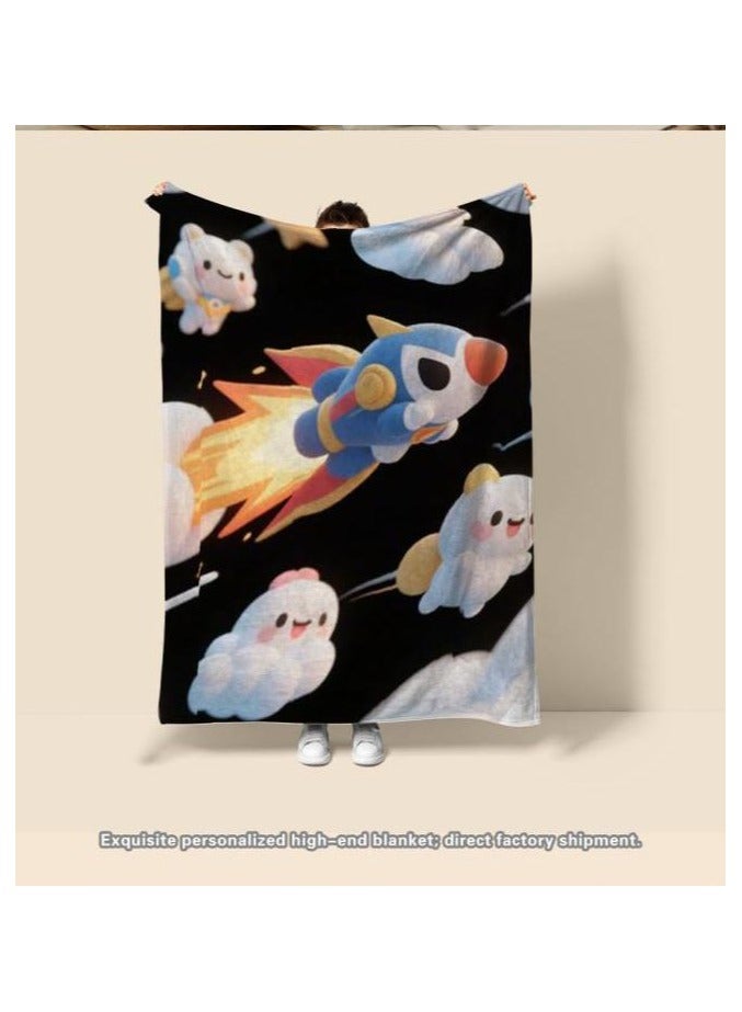 عام بطانية رقيقة من الفانيلا الكرتونية للأطفال والرضع (دافئة ومريحة، ومناسبة للنوم والألعاب) 70 سم * 100 سم - 282 - Image 4