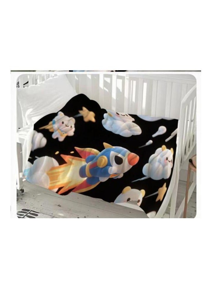 عام بطانية رقيقة من الفانيلا الكرتونية للأطفال والرضع (دافئة ومريحة، ومناسبة للنوم والألعاب) 70 سم * 100 سم - 282 - Image 2