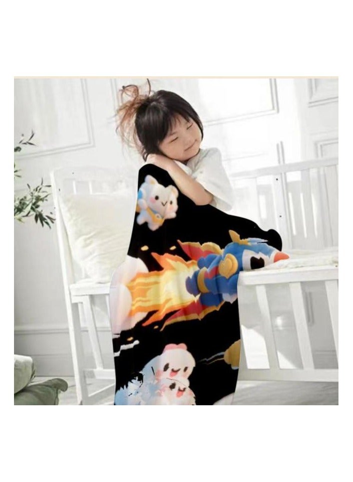 عام بطانية رقيقة من الفانيلا الكرتونية للأطفال والرضع (دافئة ومريحة، ومناسبة للنوم والألعاب) 70 سم * 100 سم - 282 - Image 3