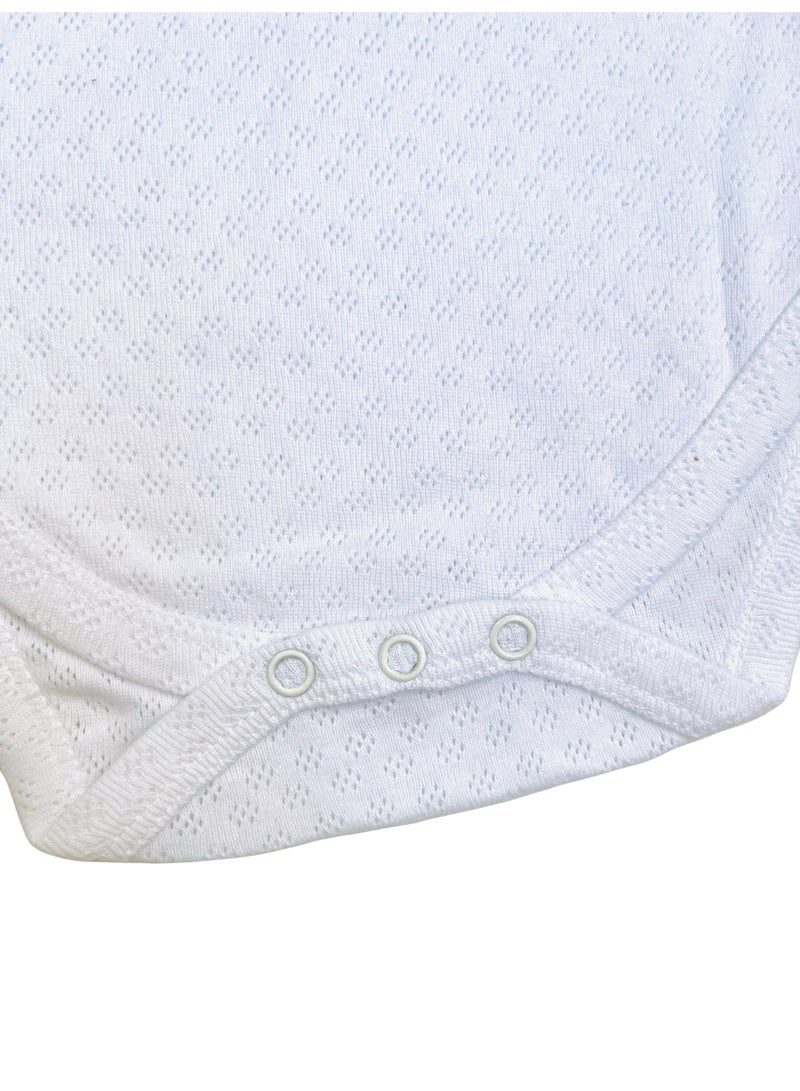 Little Bee Pack of 3 Romber ,Basic 100% Super Soft Cotton, Sleeve less, Romper/Bodysuit, 0 to 3 months, 3 to 6 months, 6 to 12 months, 12 to 18 months, 18 to 24 months, White Made With Love - Image 2