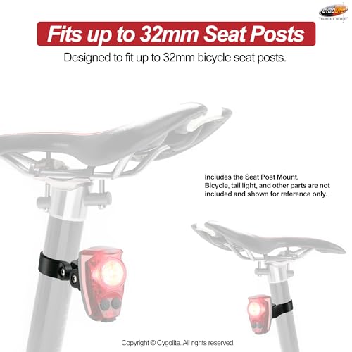 Cygolite Seat Post Mount for Hypershot, Hotshot Pro, and Hotshot Bicycle Tail Light Series with Hard Mounts - Image 2