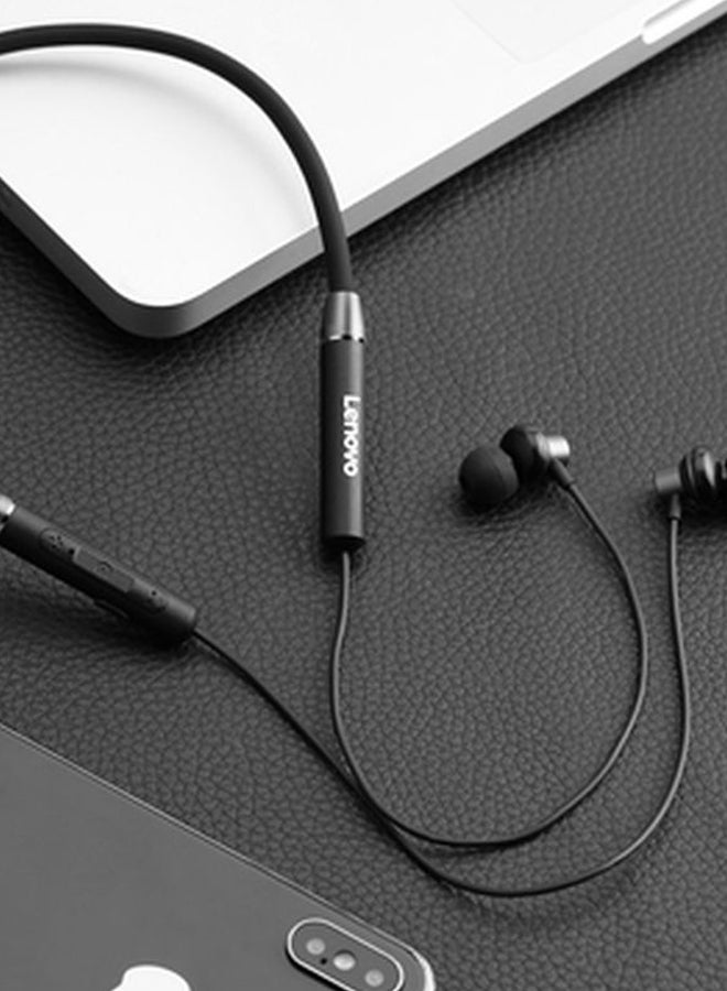 Lenovo Bluetooth 5.0 Wireless Neckband Earphones Black - Image 5