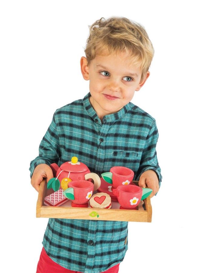 Tender Leaf Toys Wooden Tea Tray Pretend Food Play Toy With Tea Bags And Snacks Made With Premium Materials And Craftsmanship Develops Problem Solving Skills And Imaginative Play 3+ Years - Image 3
