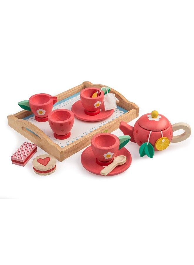 Tender Leaf Toys Wooden Tea Tray Pretend Food Play Toy With Tea Bags And Snacks Made With Premium Materials And Craftsmanship Develops Problem Solving Skills And Imaginative Play 3+ Years - Image 2