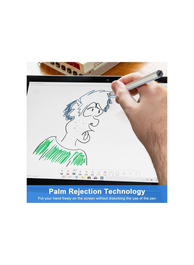 Captaintech Stylus Pen, Fit for Microsoft Surface Pro 9/8/X/7/6/5/4, Surface Go, Surface Book, Surface Laptop, Surface Studio, Magnetic Adsorption, Palm Rejection, 4096 Pressure Pencil for HP, ASUS(with 2 Nibs) - Image 5