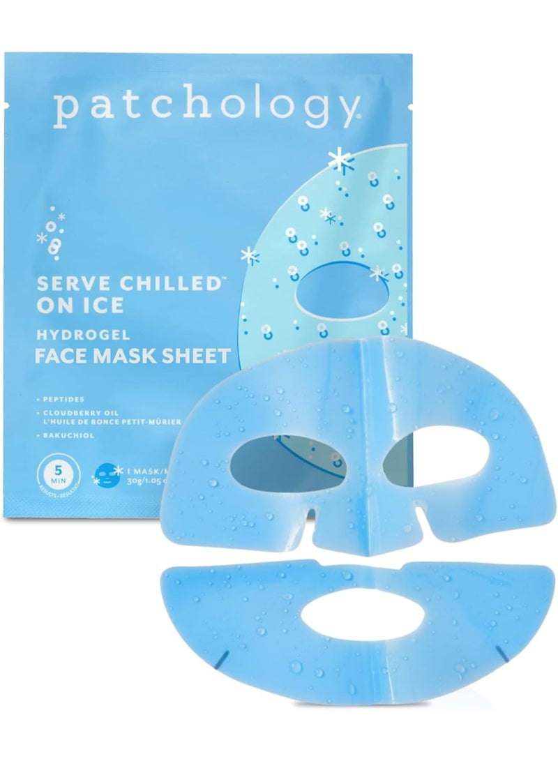 Patchology Iced Hydrogel Mask – Arctic Cooling for Inflamed Skin, Peppermint & Aloe, Refreshing Treatment for Heat Irritation Relief 1 Count - Image 4